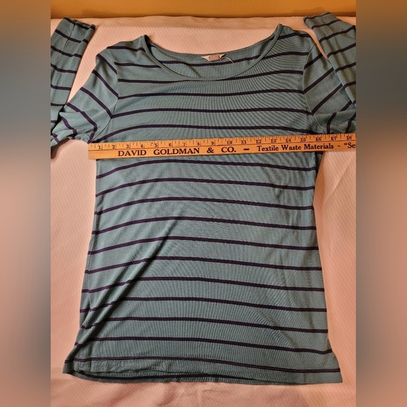 Fossil Long Sleeve Nautical Stripe Shirt sz XS - Picture 5 of 6